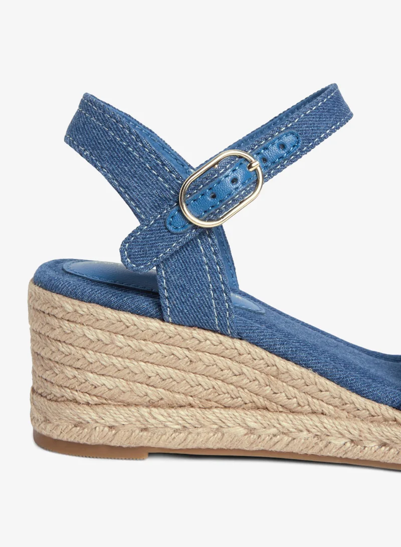 TOMMY HILFIGER  Canvas Denim Wedge Espadrilles for Women | Best Price UAE